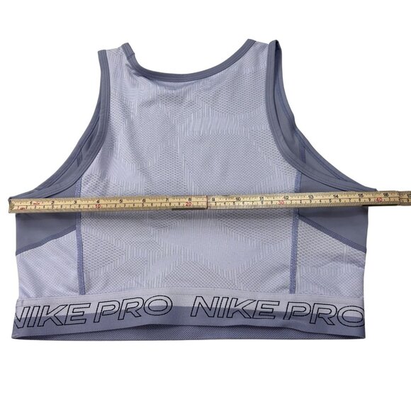 Nike Pro Dri-Fit Womens Purple Sleeveless Crop Top Sports Bra Size S - Picture 9 of 10